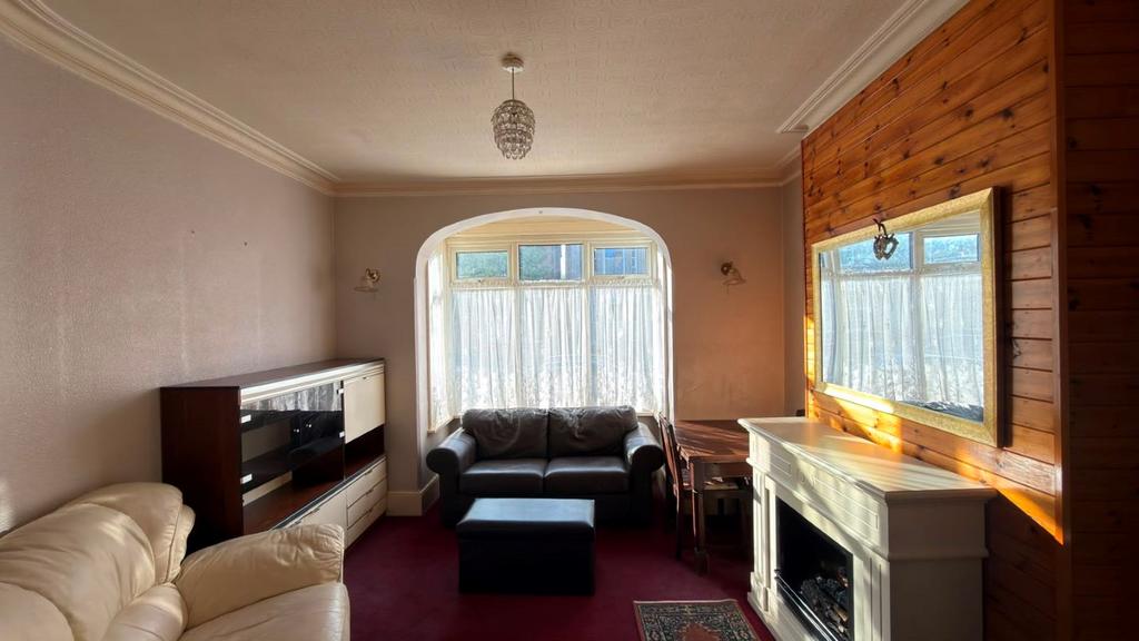 Living room, fireplace