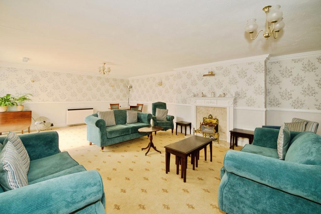 Living room, fireplace