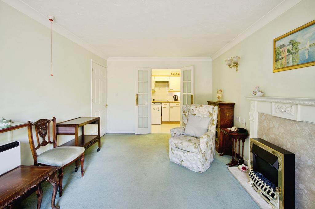 Living room, fireplace