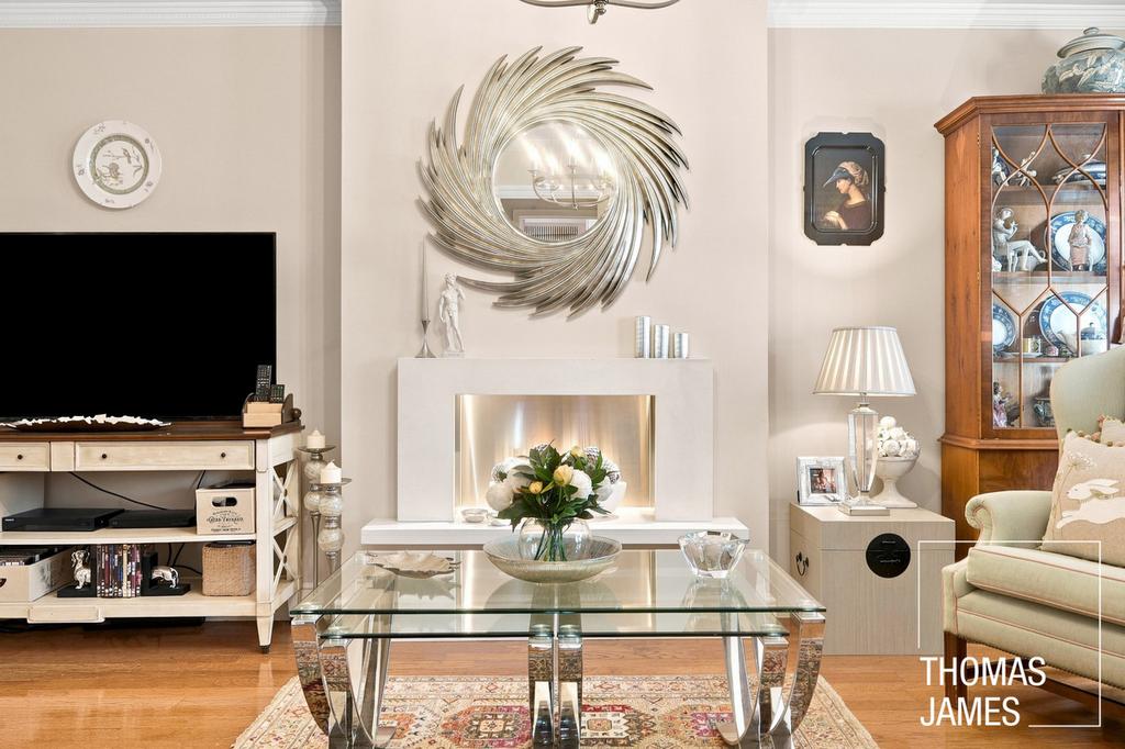 Living room, fireplace