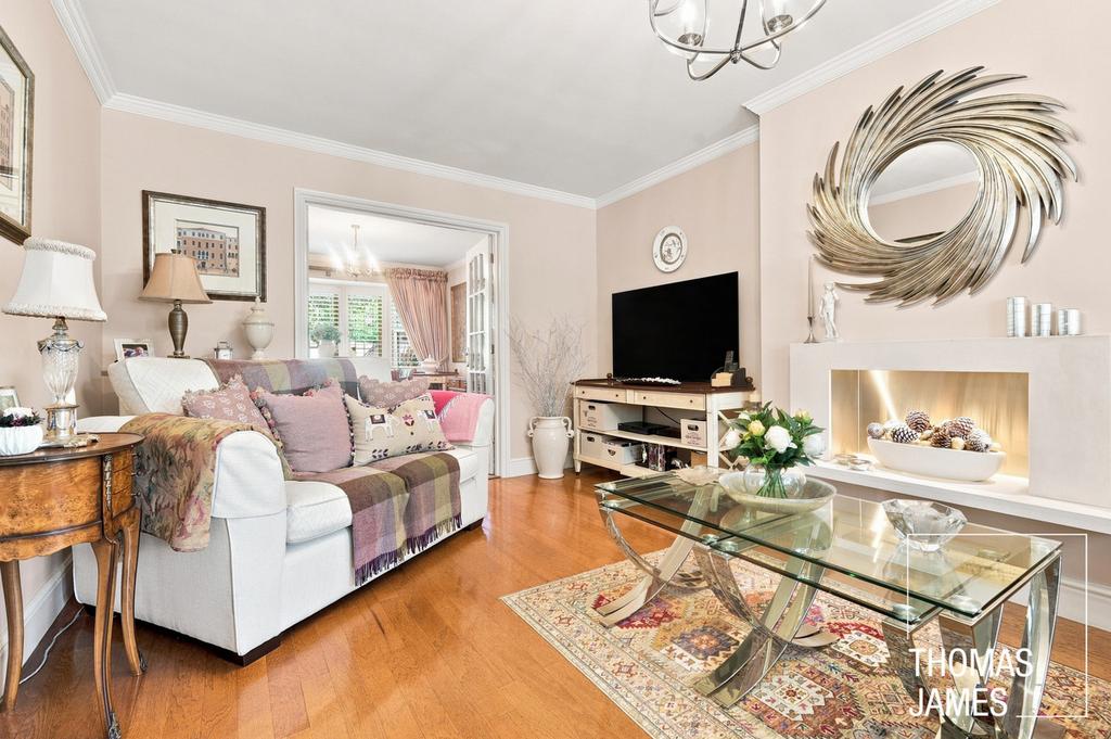 Living room, fireplace