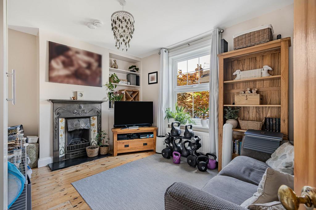 Living room, fireplace