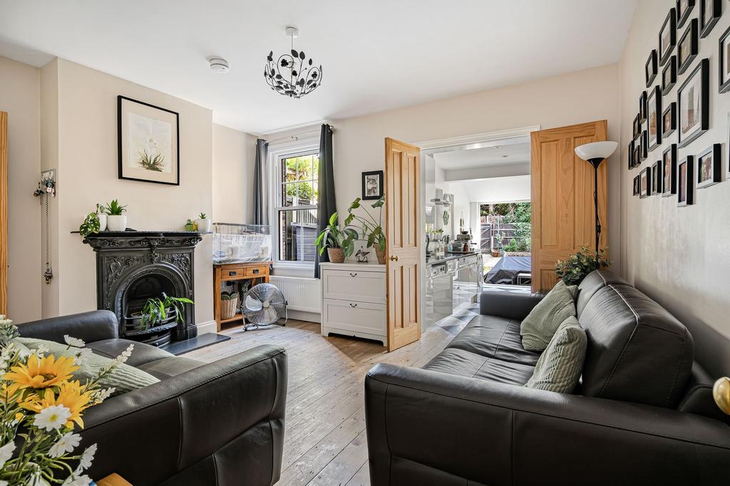 Living room, fireplace