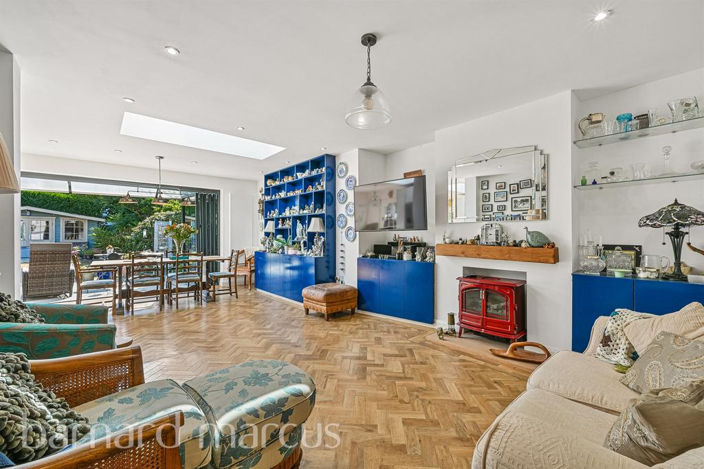 Open-plan living area, open plan living, fireplace