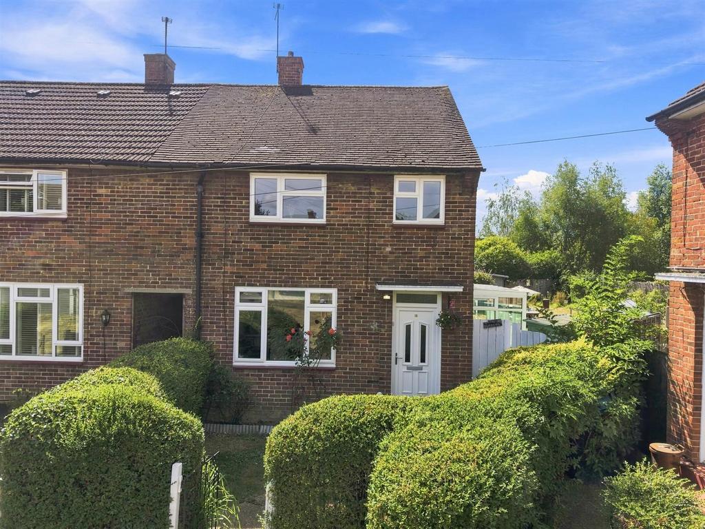 Semi-detached house exterior, garden