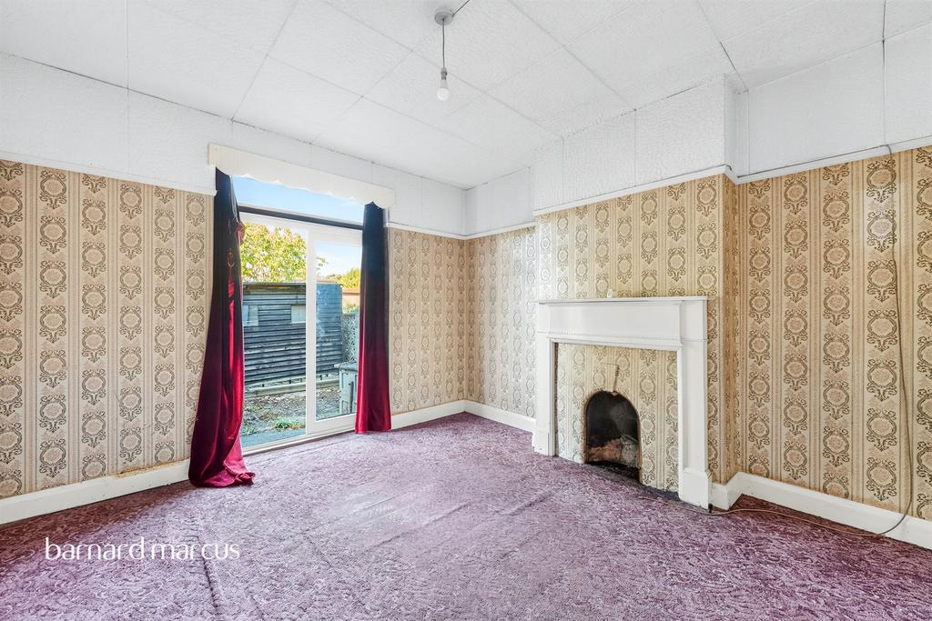 Living room, fireplace