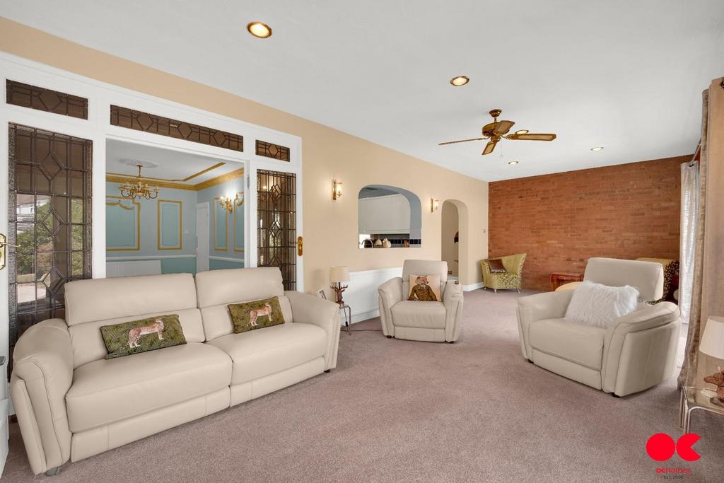 Living room, fireplace