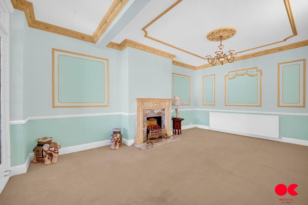 Reception room, fireplace