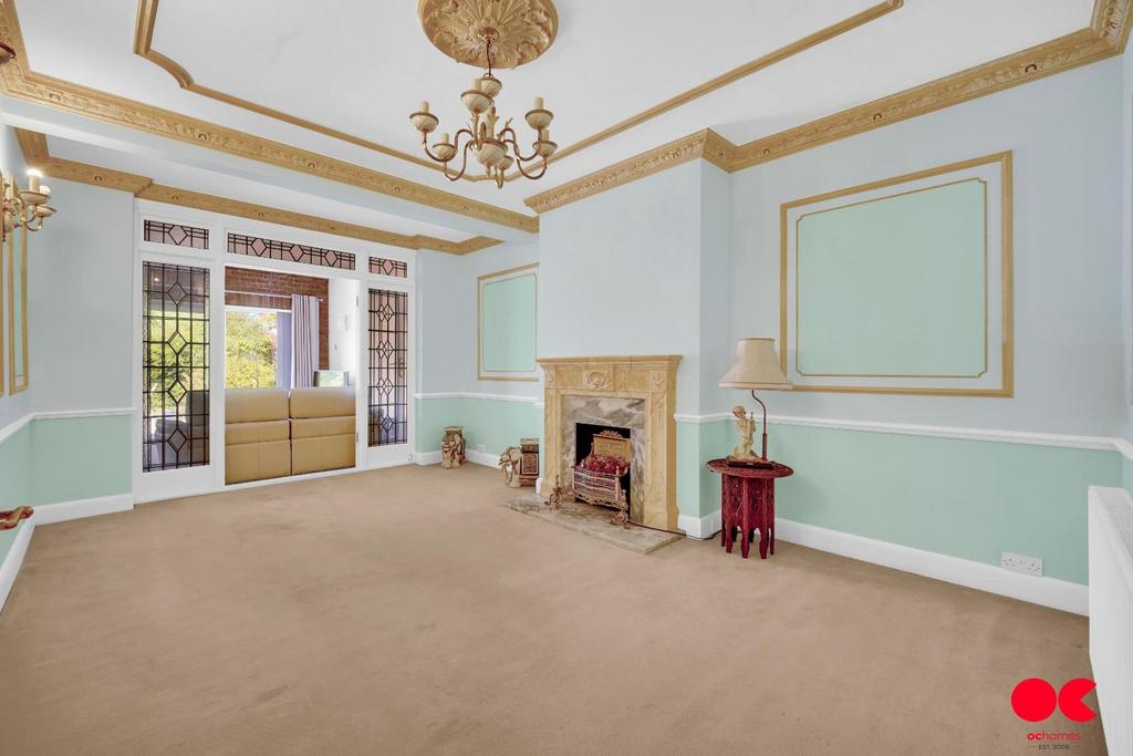 Reception room, fireplace