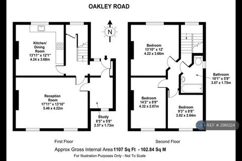 3 bedroom maisonette to rent, Oakley Road, London, N1
