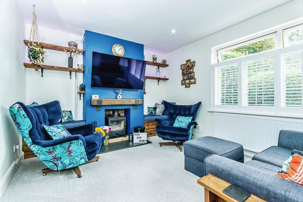 Living room, fireplace