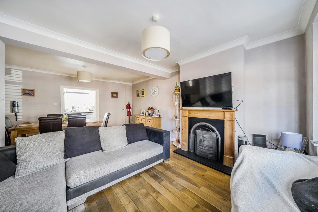 Living room, fireplace