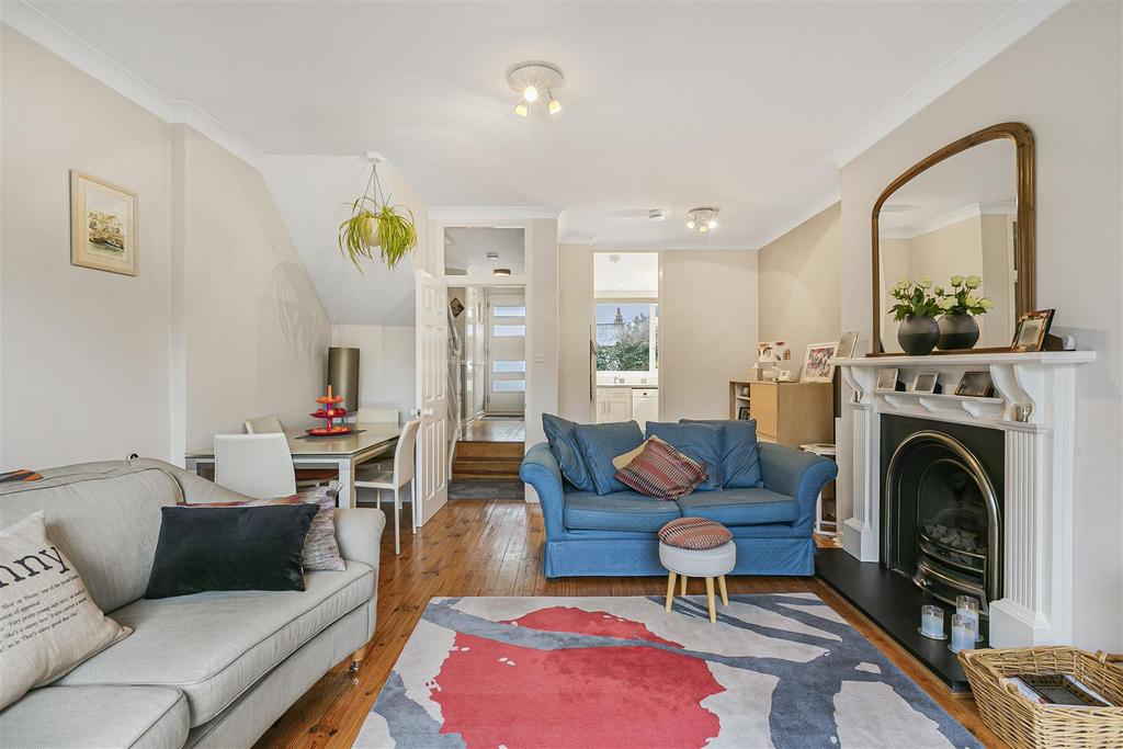 Living room, fireplace