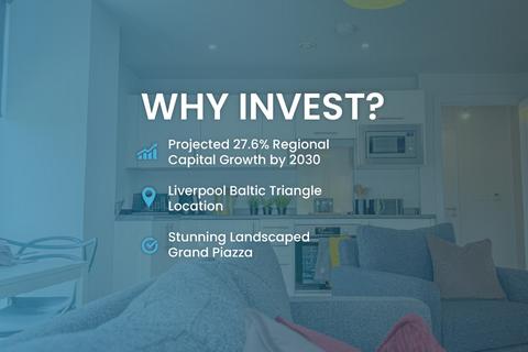 2 bedroom apartment for sale, at One Baltic Square, Liverpool Baltic Triangle Apartment - 6% Rental Yields | Central Liverpool Investment, One Baltic Square, Liverpool Baltic Triangle Apartment L8