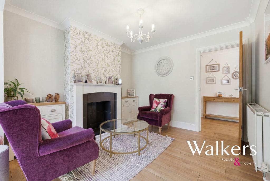 Living room, fireplace