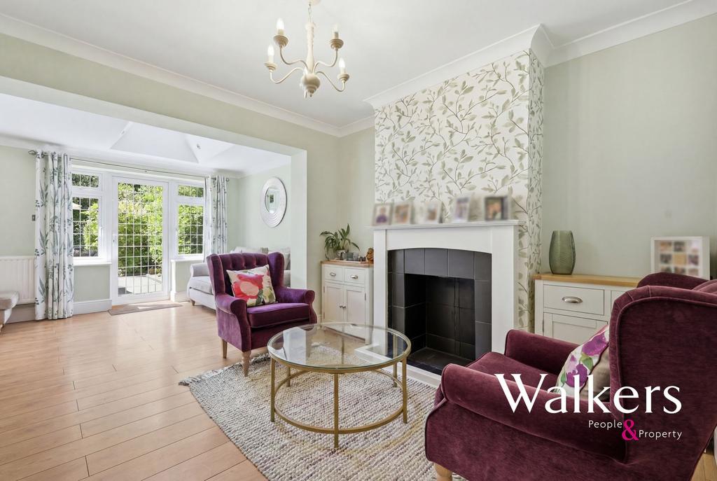 Living room, fireplace