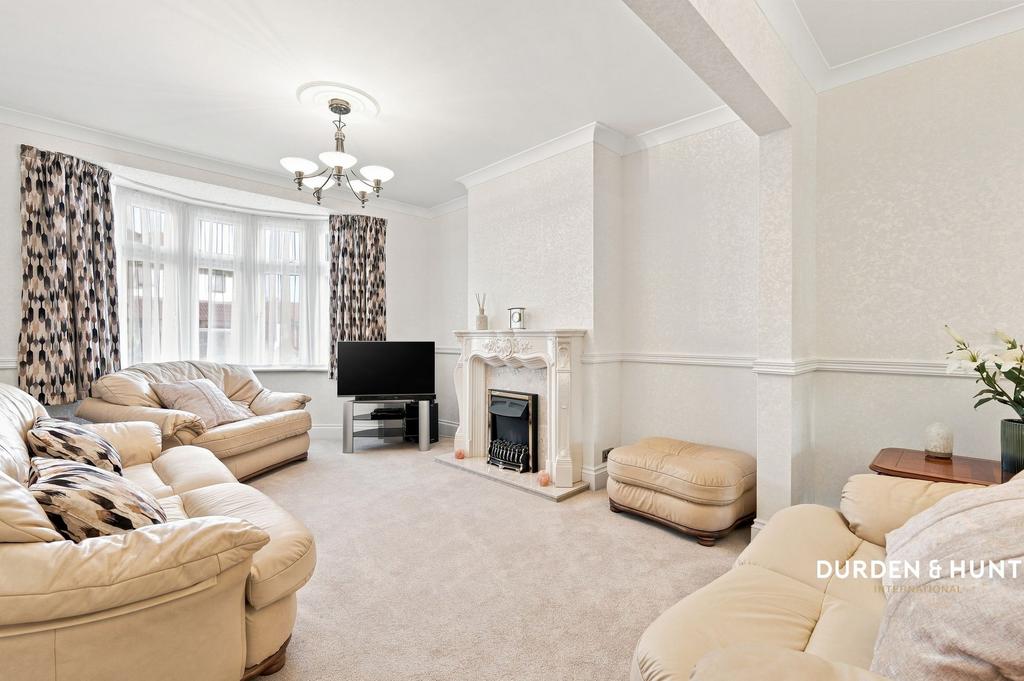 Living room, fireplace