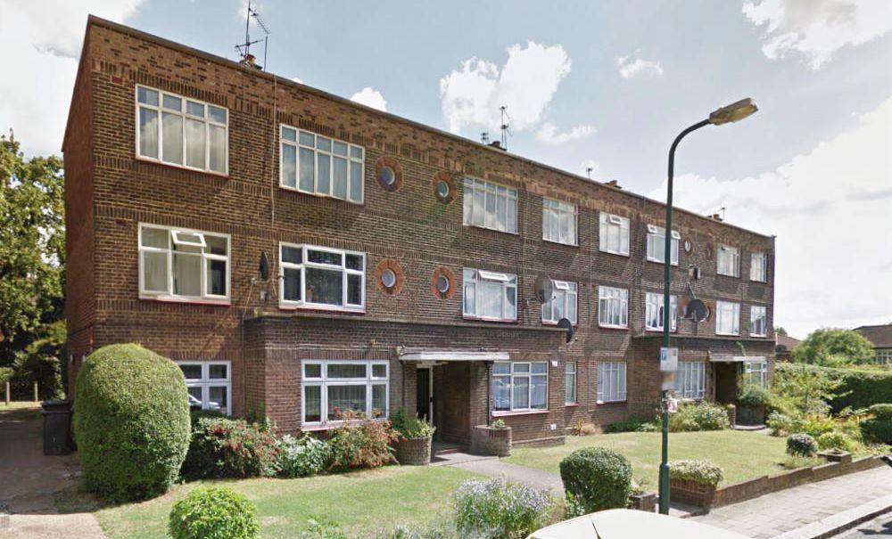 Apartment building facade, block of apartments