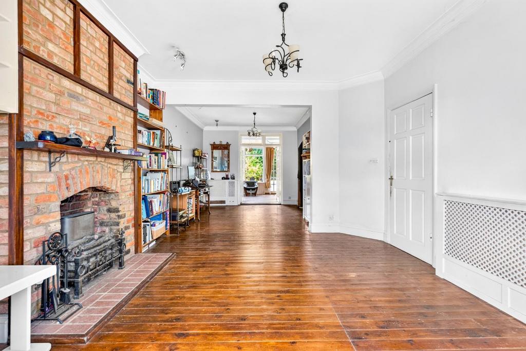 Living room, fireplace