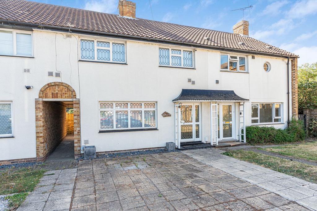 Semi-detached house exterior, driveway