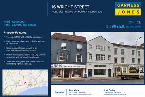 Office to rent, 16 Wright St Hull HU2 8JU