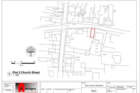 Land for sale, Plot 2 Church Street, Prees, Whitchurch, Shropshire, SY13 2DQ