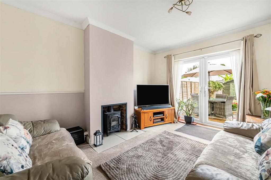 Living room, fireplace