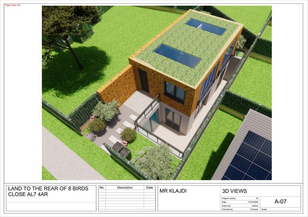 Land to the Rear of 8 Birds Close, Welwyn Garden City, Hertfordshire, AL7 4AR - View 3