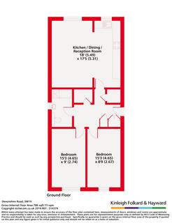 2 bedroom flat to rent, Devonshire Road, London, SW19