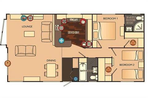 2 bedroom lodge for sale, Willerby Boston  2015 Glendevon Residential Country Park, Glendevon FK14
