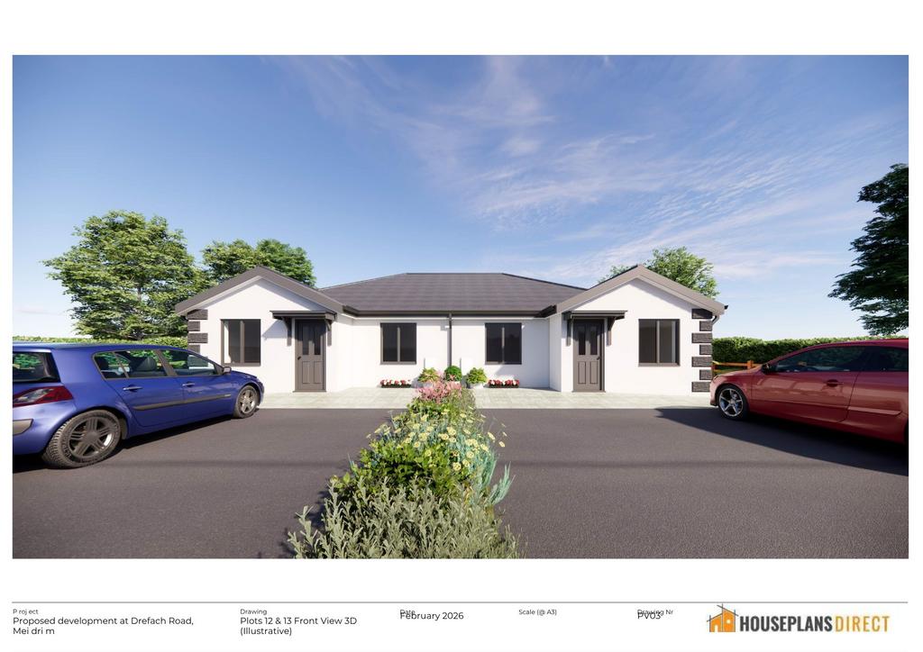 Drefach Road, Meidrim, SA33 2 bed semi-detached bungalow for sale - £ ...