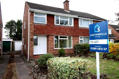 3 bedroom semi-detached house to rent, Tunnicliffe Drive, Rugeley, Staffordshire, WS15 2PW