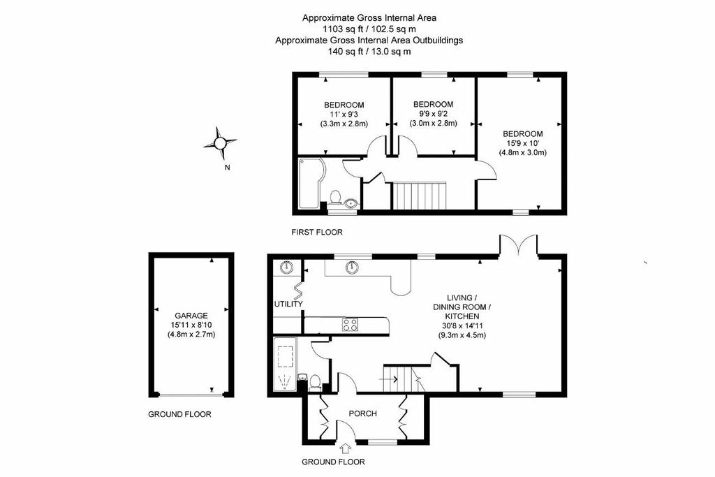 Wilmington Close, Hassocks, West Sussex, 3 bed detached house £435,000