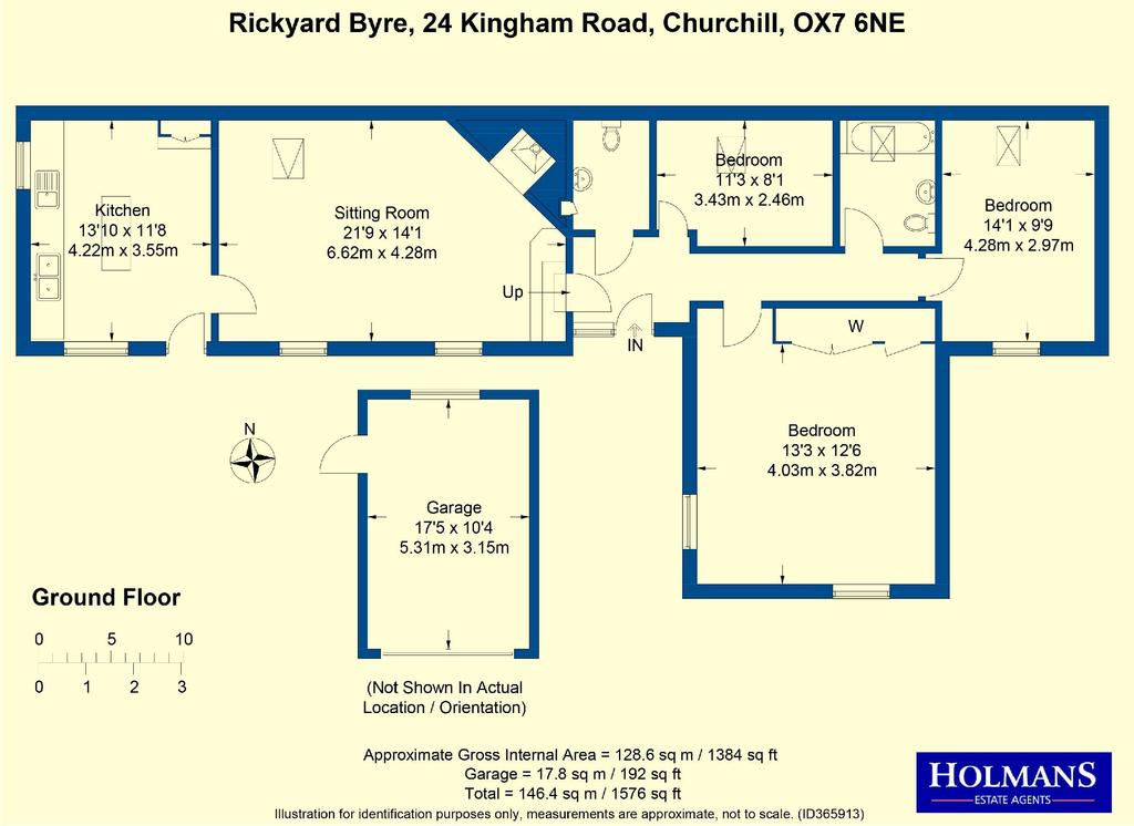 24 Kingham Road, Churchill, Chipping Norton 3 bed detached 