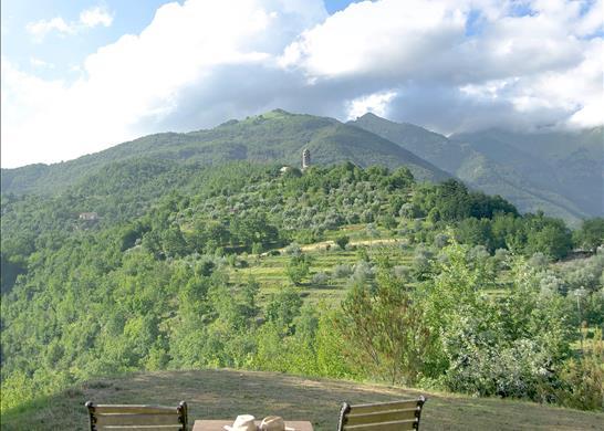 Castle with annex, swimming pool and panoramic vie