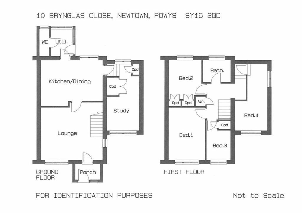 10, Brynglas Close, Barnfields, Newtown, Powys, SY16 4 bed semi