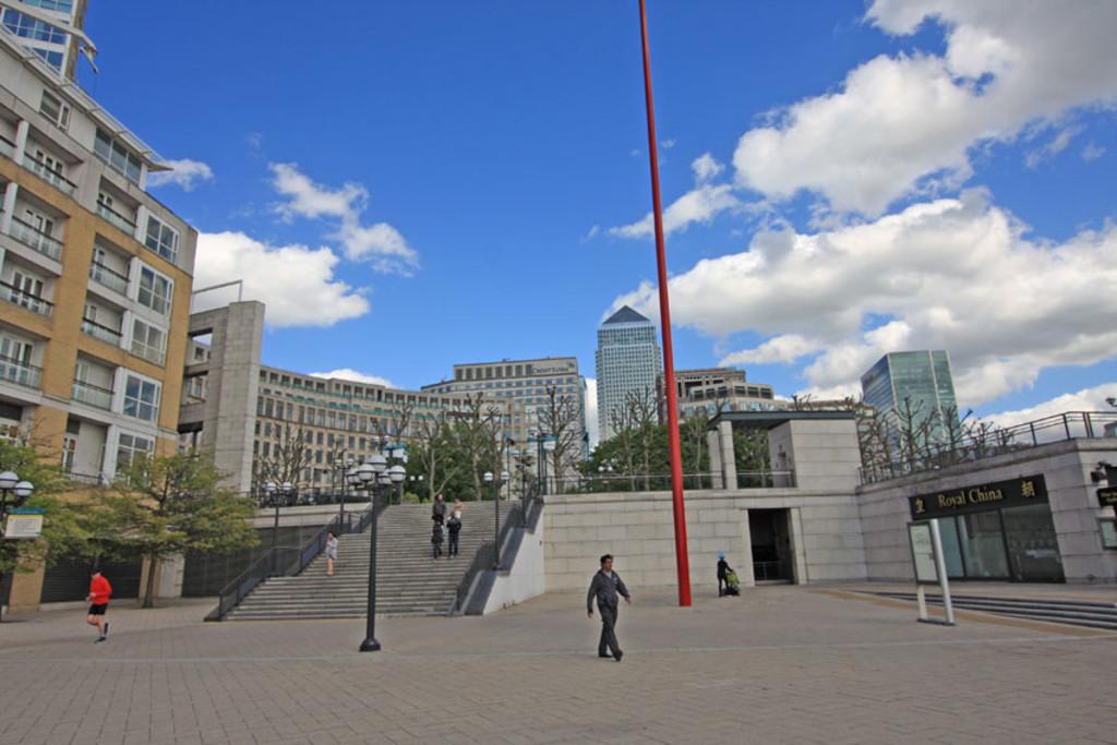 Stairs up to Canary Riverside