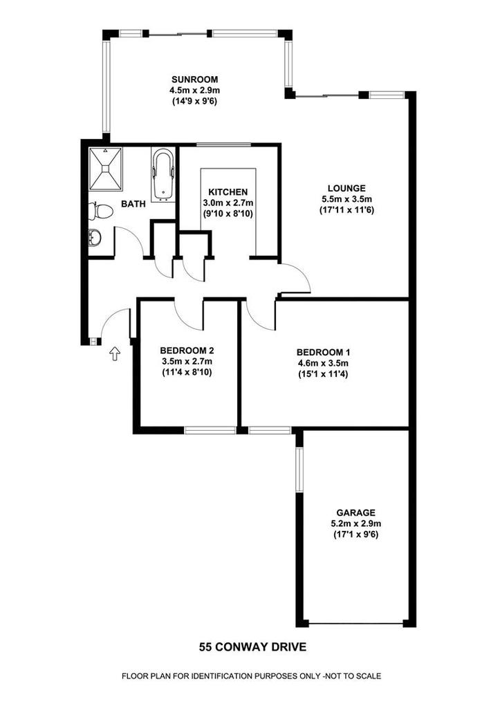 Conway Drive, Pagham, Bognor Regis 2 bed detached bungalow £280,000
