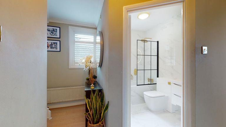 Large split level entrance hall