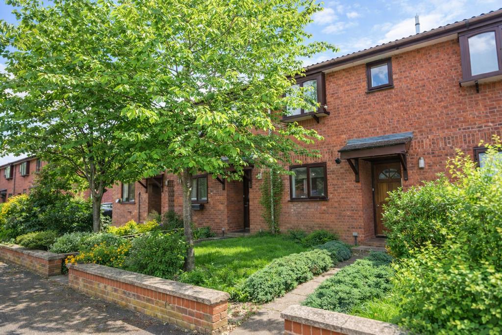 Charming terraced houses on a sunny day