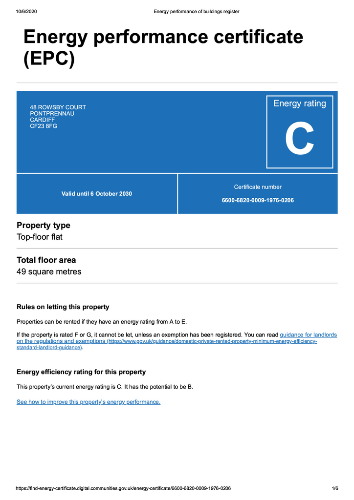 EPC Certificate