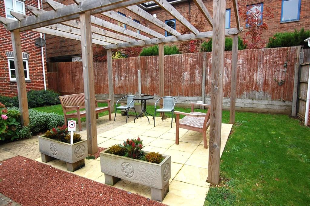 Communal outside seating area