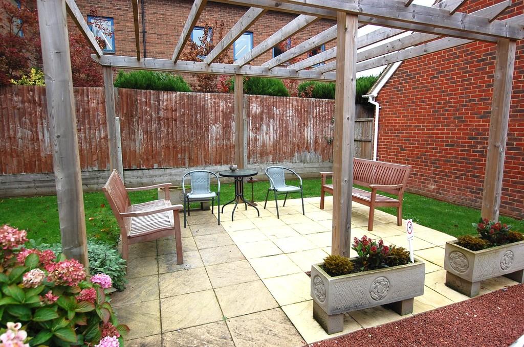 Communal outside seating area