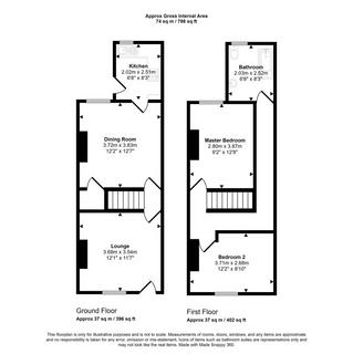 2 bedroom terraced house to rent - Wood Street, Mexborough, S64 9DZ