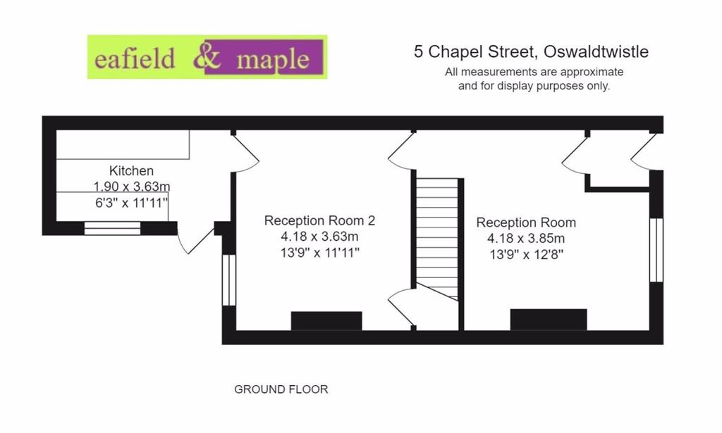 Chapel Street, Oswaldtwistle Accrington 2 bed terraced house £495 pcm