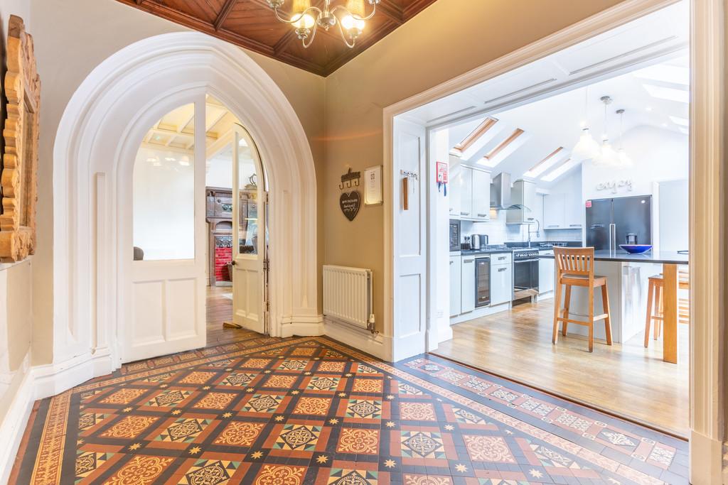 Reception Hall open to Kitchen