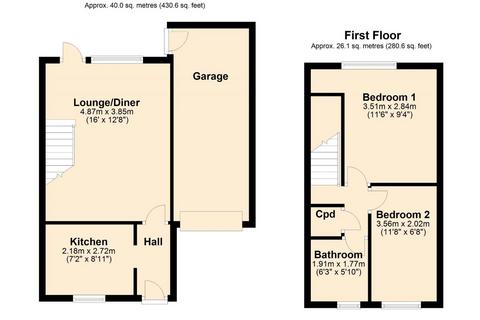 2 bedroom semi-detached house to rent, Shatterstone, East Hunsbury, Northampton NN4 0TW