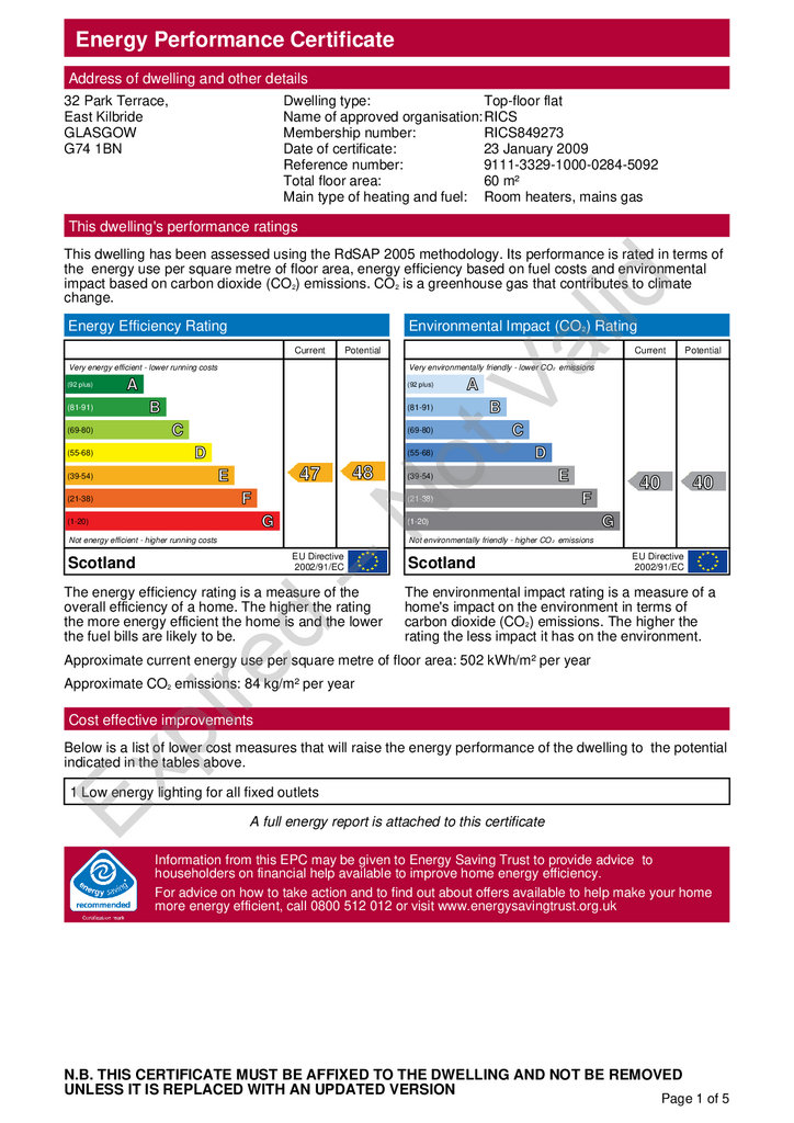 EPC Certificate