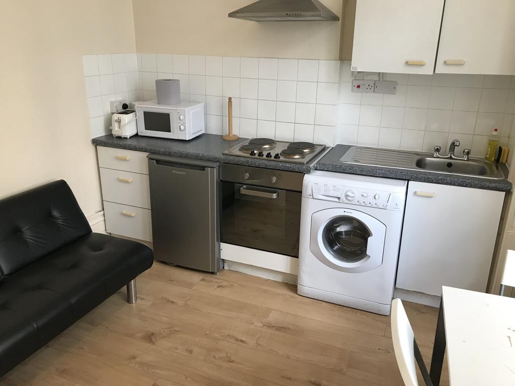 The open plan kitchen