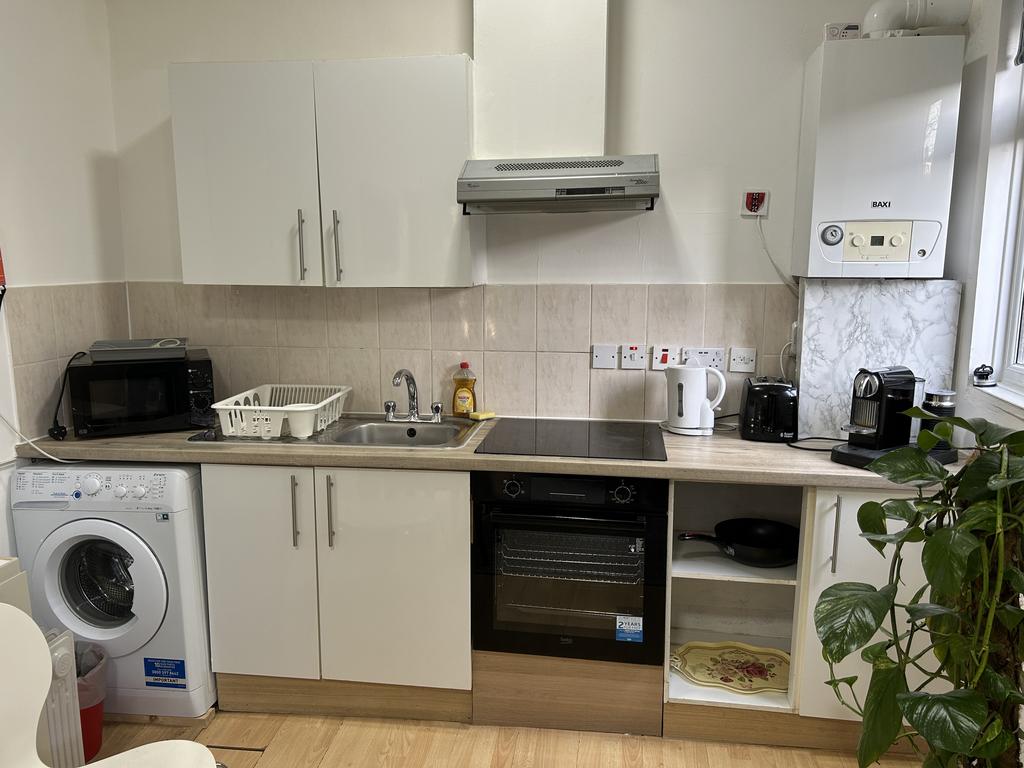 The open plan kitchen